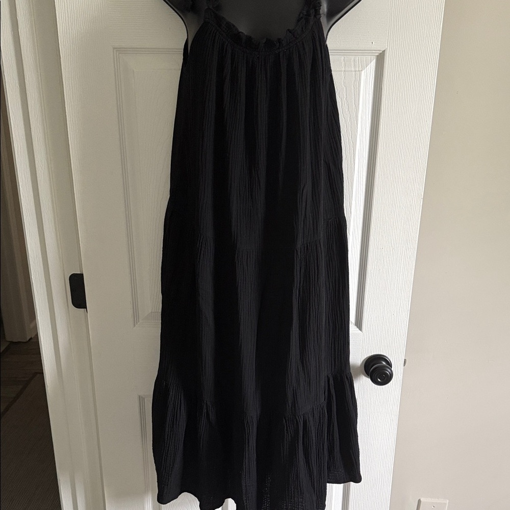 Olivaceous Black Maxi Dress